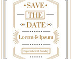 Art Deco Save The Date Vector