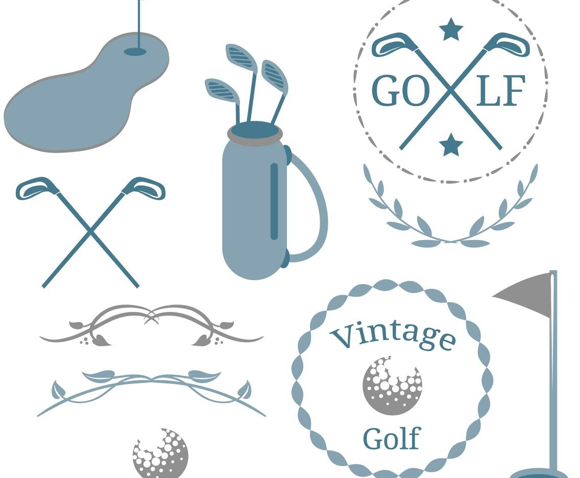 Vintage Golf 2 Vectors