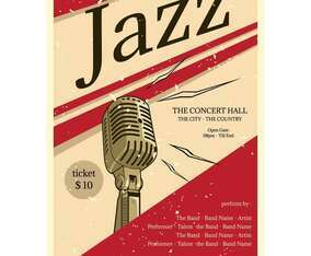 vintage Jazz Concert Poster Vector