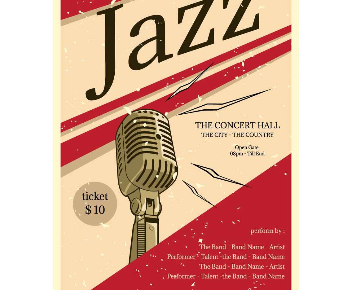 vintage Jazz Concert Poster Vector