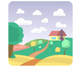 Flat Landscape Design