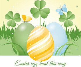 Easter Spring Holiday Vector Background