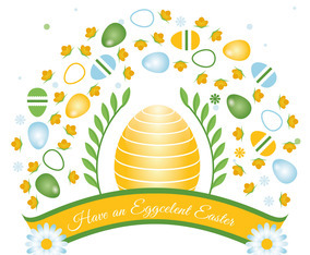 Easter Spring Holiday Vector Background