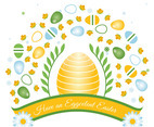 Easter Spring Holiday Vector Background