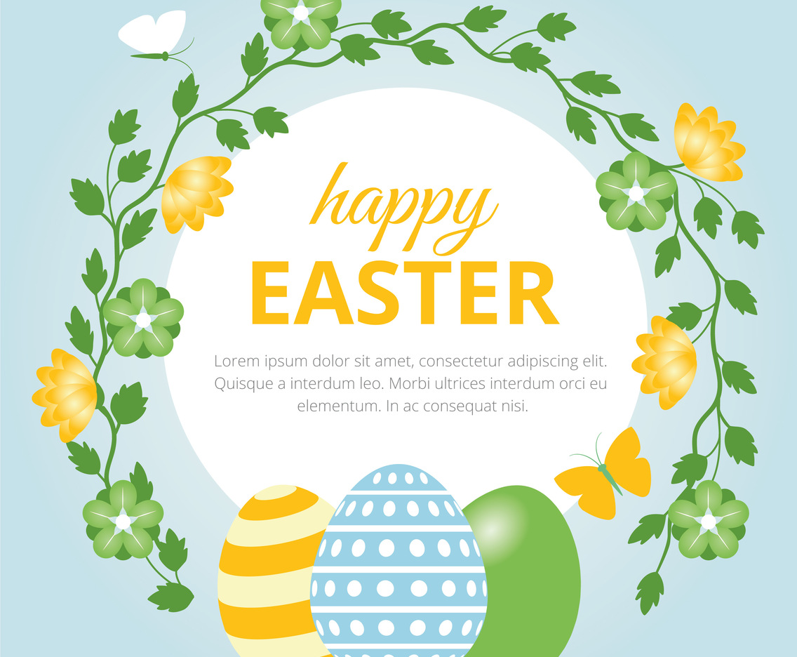 Easter Spring Holiday Vector Background