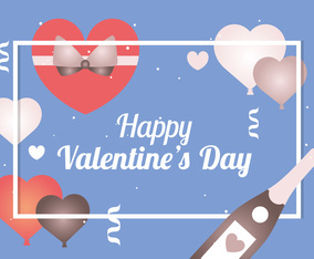 Flat Valentine's Day Vector Elements