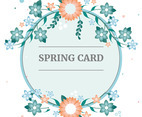 Flat Vector Spring Greeting Card
