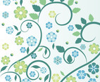 Flat Design Vector Spring Floral illustration