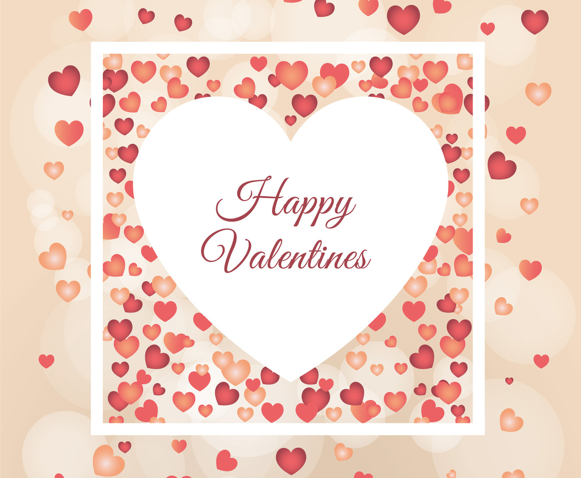 Postcard to Valentine's Day Vector Illustration