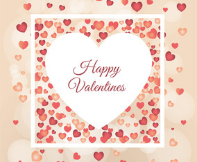 Postcard to Valentine's Day Vector Illustration