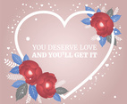 Postcard to Valentine's Day Vector Illustration