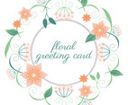 Flat Design Vector Spring Greeting Card