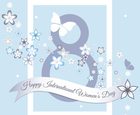 Women's Day Greeting Card Vector