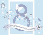 Women's Day Greeting Card Vector