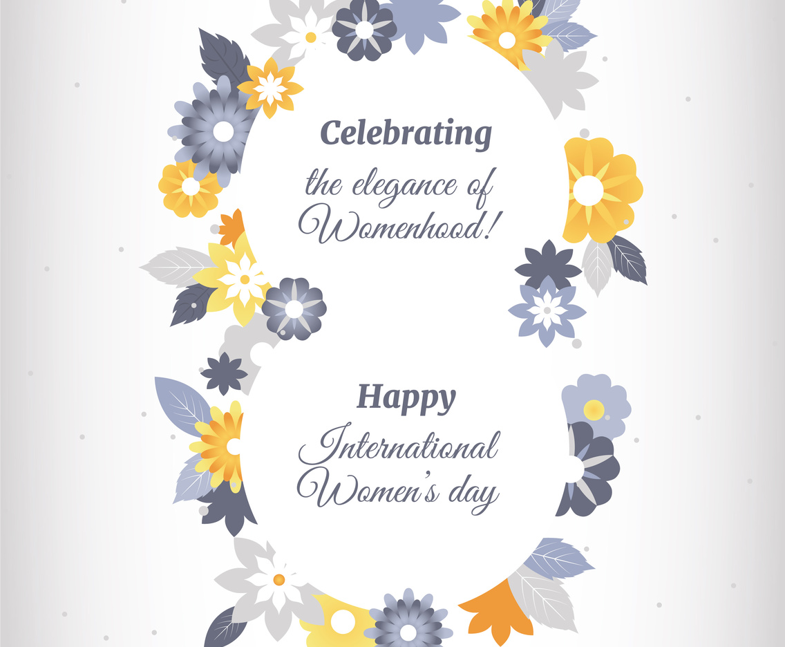 Women's Day Greeting Card Vector