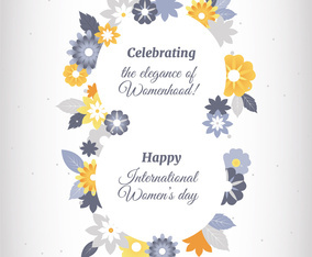 Women's Day Greeting Card Vector