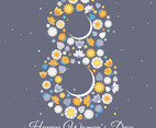 Women's Day Greeting Card Vector