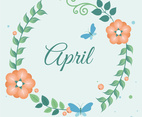 Flat Design Vector Spring Design Card