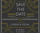 Save The Date Vector Card