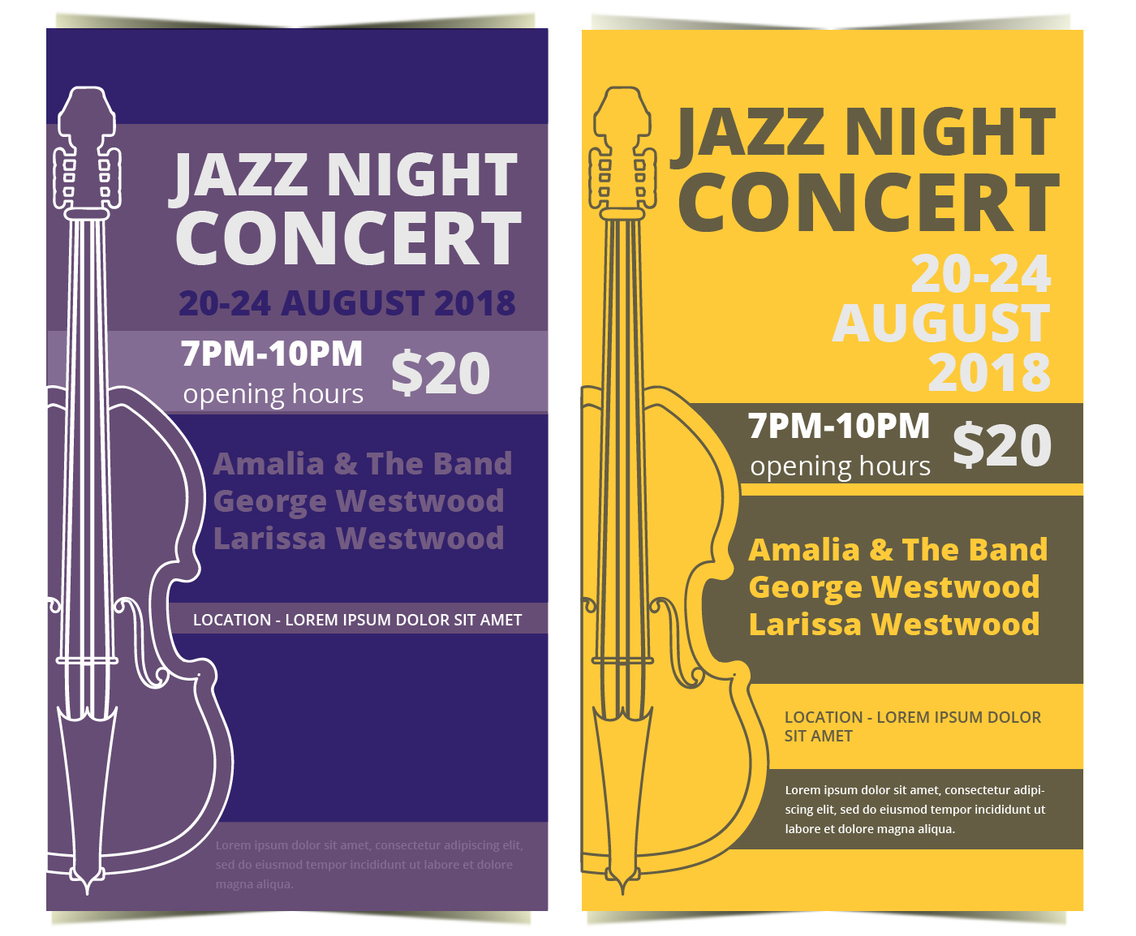 Vector Jazz Concert Posters