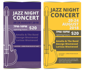 Vector Jazz Concert Posters