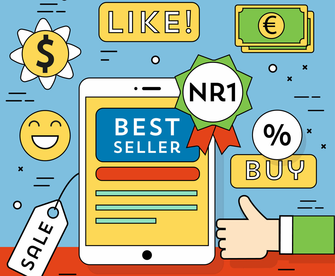 Flat Design Vector Office Elements Illustration