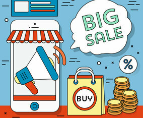 Flat Design Vector Office Elements Illustration