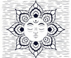 Vector Hand Drawn Black and White Illustration