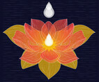 Vector Hand Drawn Lotus Illustration