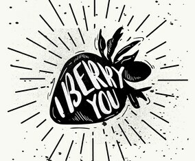 Hand-Drawn Strawberry Silhouette Vector