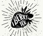 Hand-Drawn Strawberry Silhouette Vector