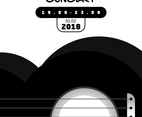 Black and White Acoustic concert poster