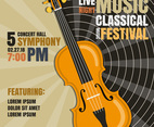 Classical Music Festival Poster Vector Illustration