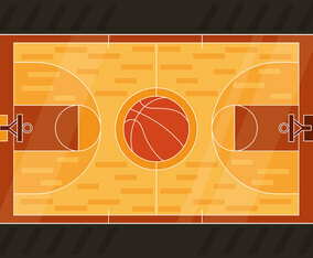Basketball Court Vector