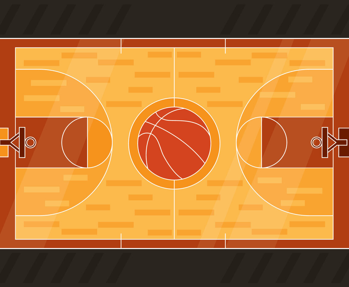 Basketball Court Vector