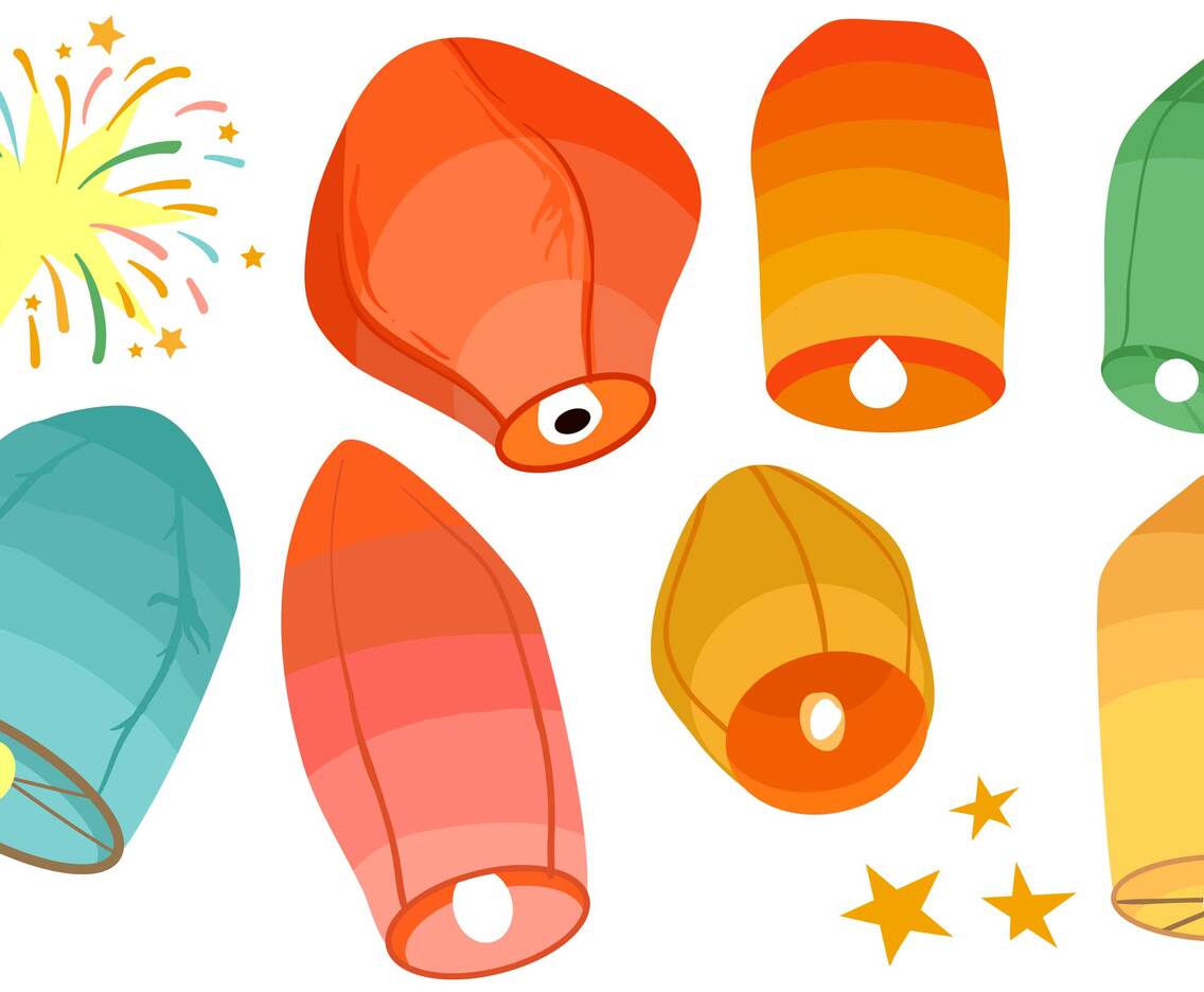 Sky Lantern Vectors