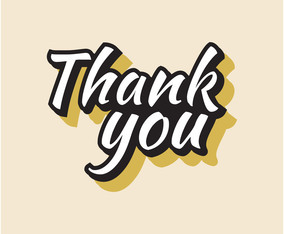 Vintage Thank You Lettering Design