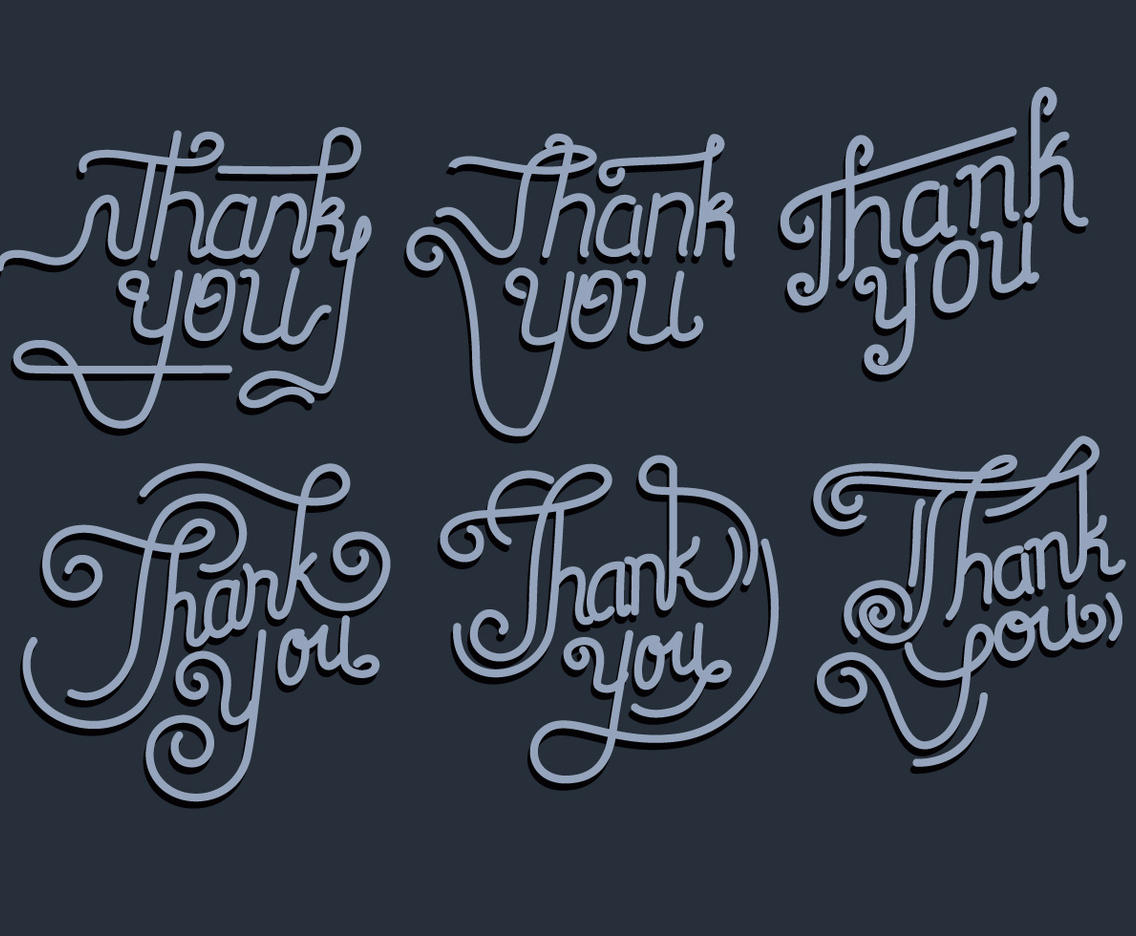 Thank You Typography Vol 2 Vector