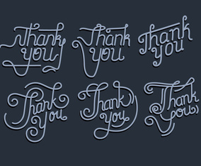 Thank You Typography Vol 2 Vector