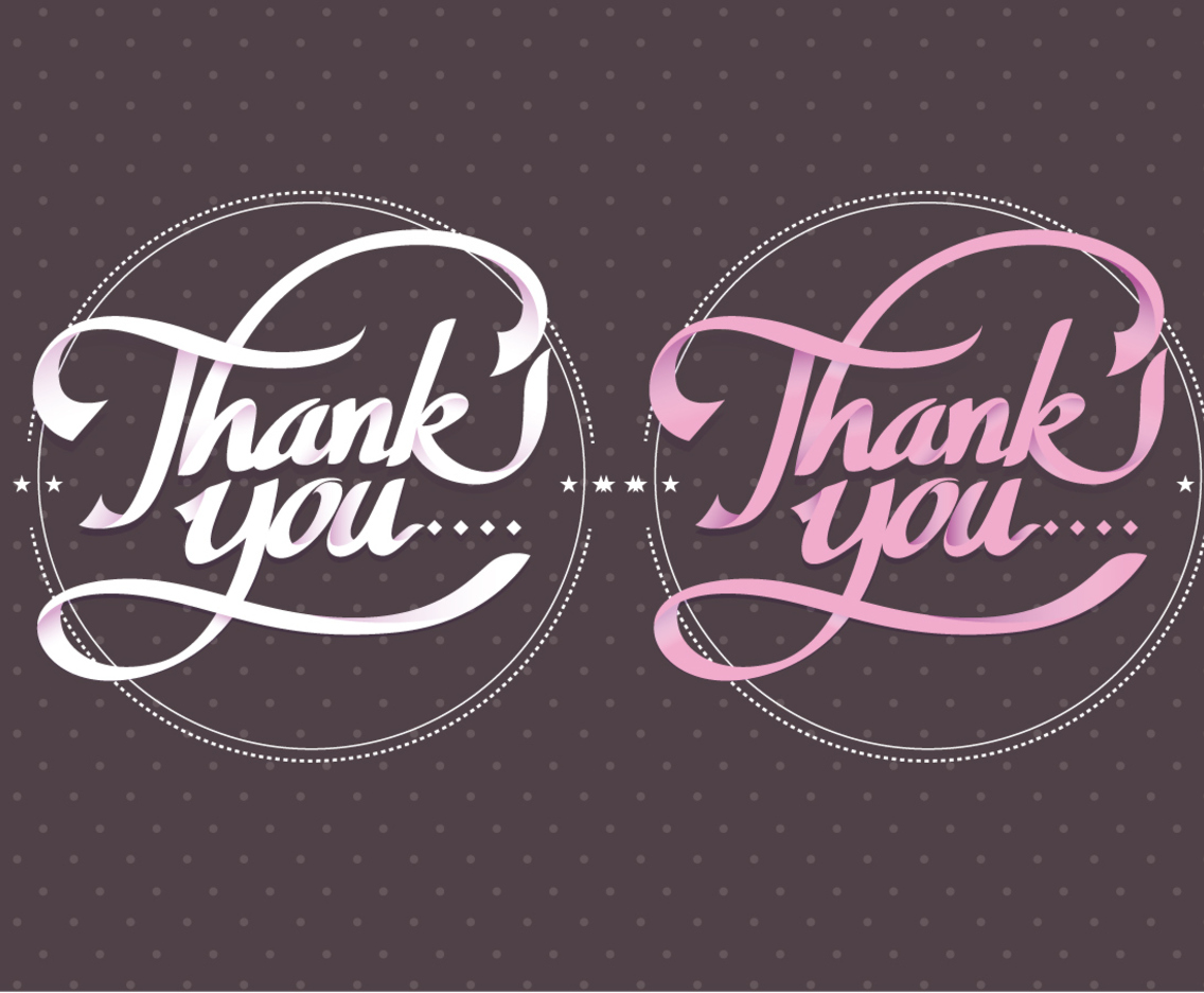 Thank You Typography Vector