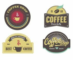 Coffee Shop Logo Label Vector Pack