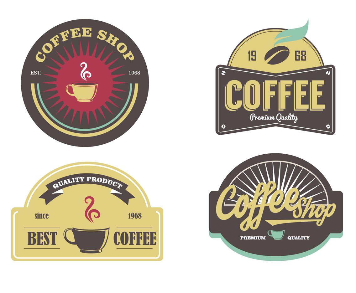 Coffee Shop Logo Label Vector Pack