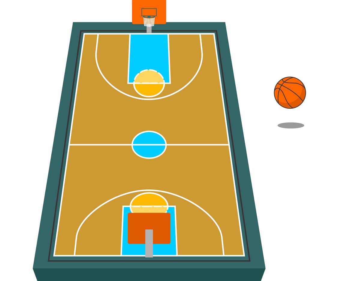 Basketball Court Illustration