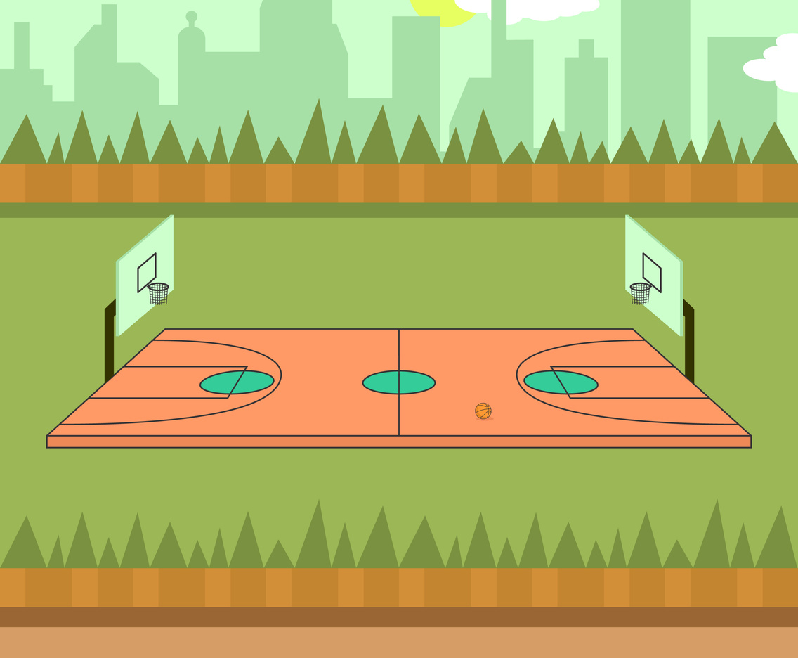 Basketball Court Illustration
