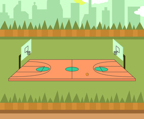 Basketball Court Illustration