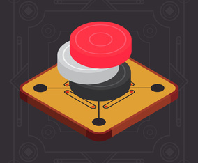 Carrom Board Isometric Vector Illustration