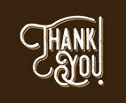 Thank You Typography Vintage Style