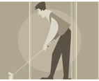 Vintage Golf Player Vector