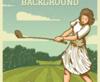 Vintage Golf Illustration