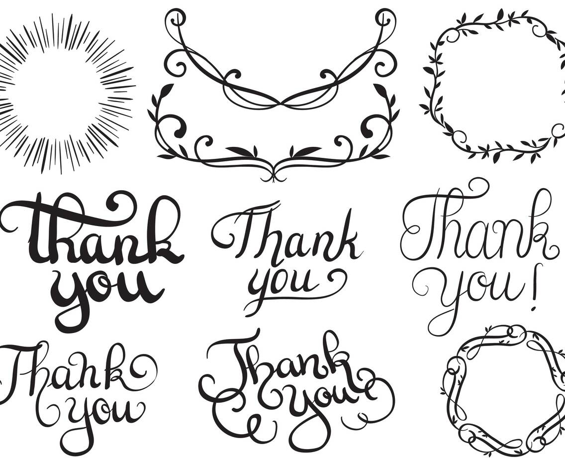 Thank You Typography 2 Vectors